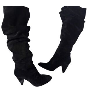 Vintage International concepts slouchy boots suede boots fall party winter